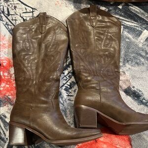 Brown Western Leather Boots
